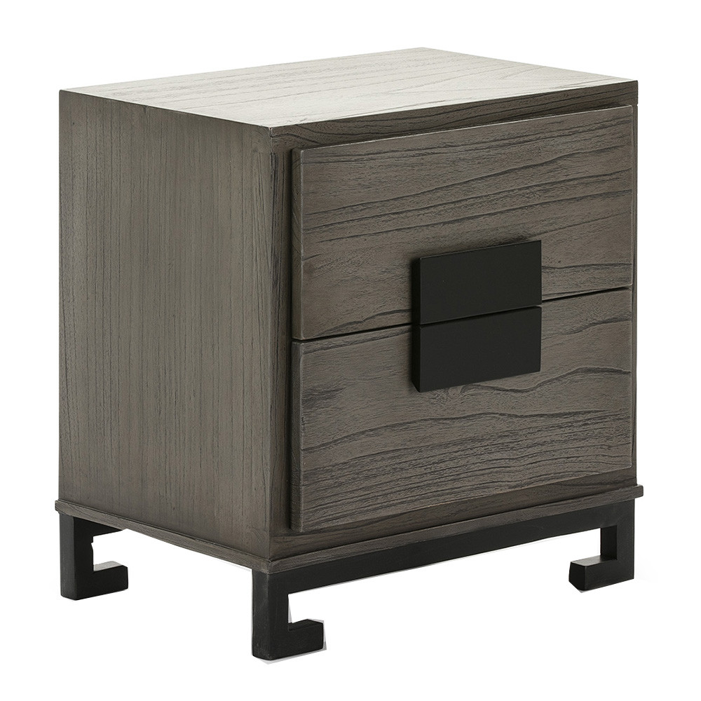 Noptiera maro/neagra din lemn Mambo Thai Natura