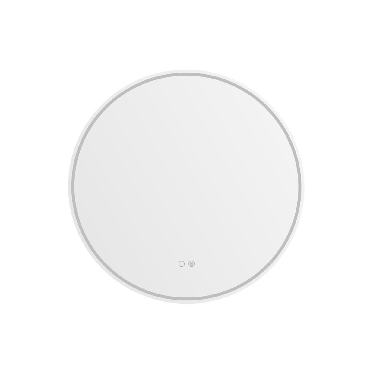 Mirrors Oglinda cu LED rotunda argintie din sticla 80 cm Megan Zuma Line