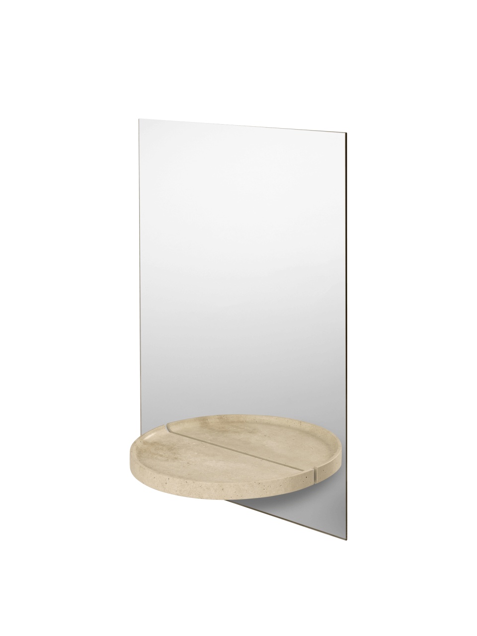 Mirrors Oglinda dreptunghiulara crem din marmura 41x58 cm Symmetry Ferm Living