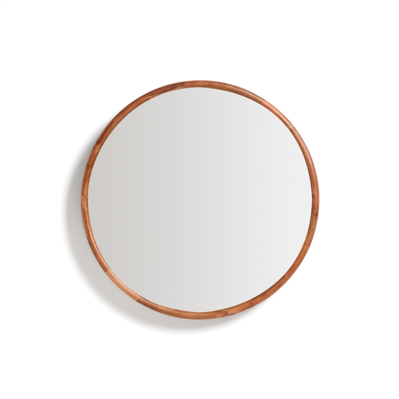 oglinzi Oglinda rotunda maro din lemn 50 cm Berale Kave Home