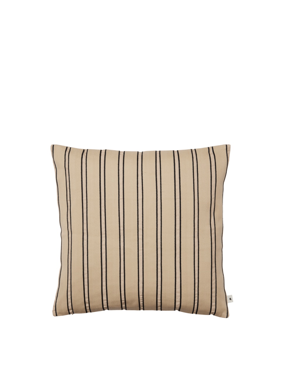 Throw Pillows Perna patrata bej casmir/neagra din bumbac 50x50 cm Twill Ferm Living