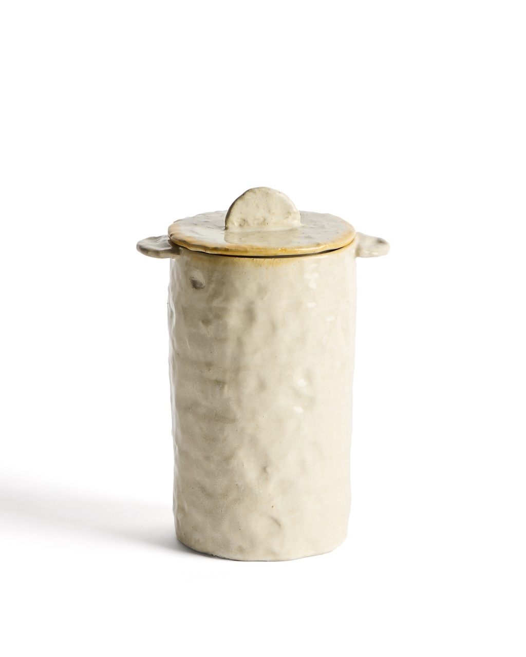 kave taburetes Recipient cu capac crem din ceramica 15x22 cm Belor Kave Home