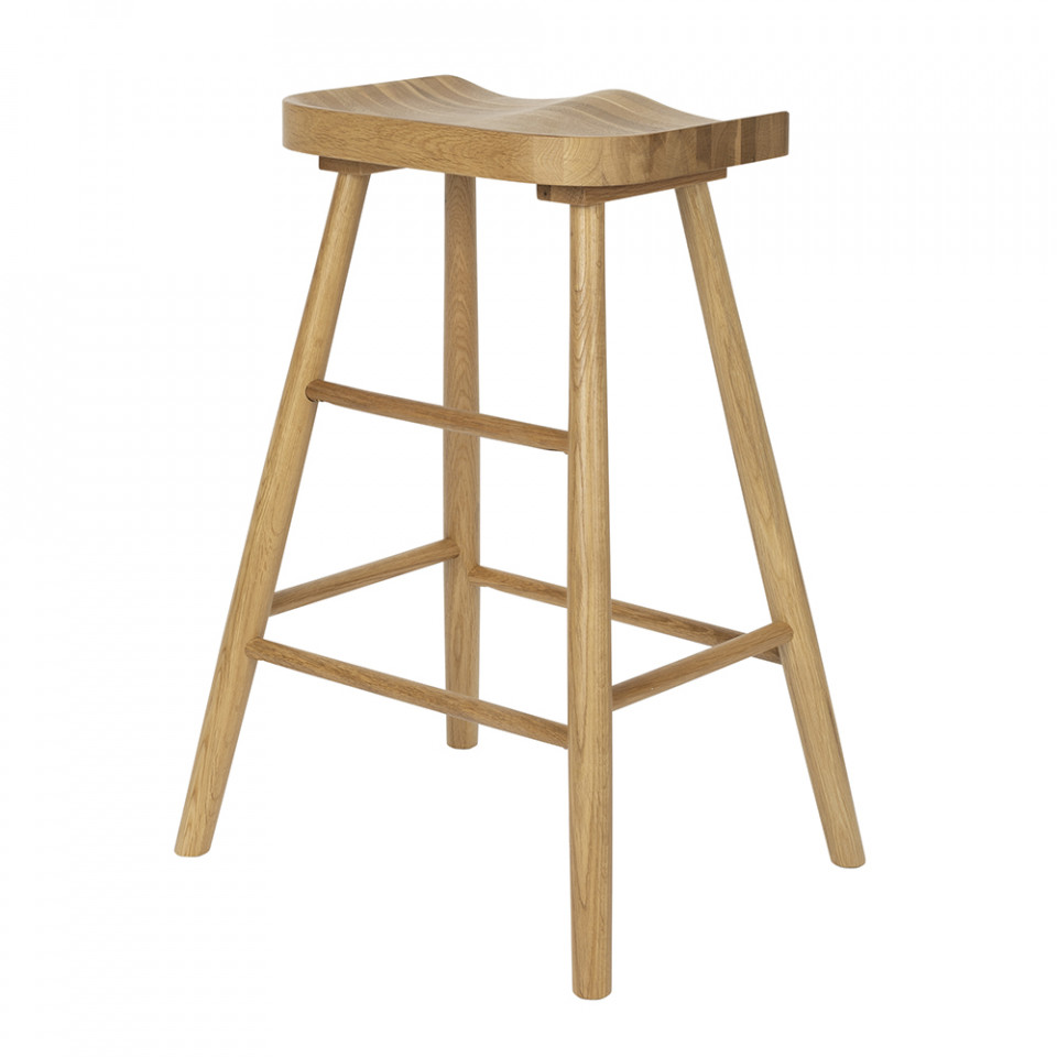 Scaun bar maro din lemn Vander Quiet Object