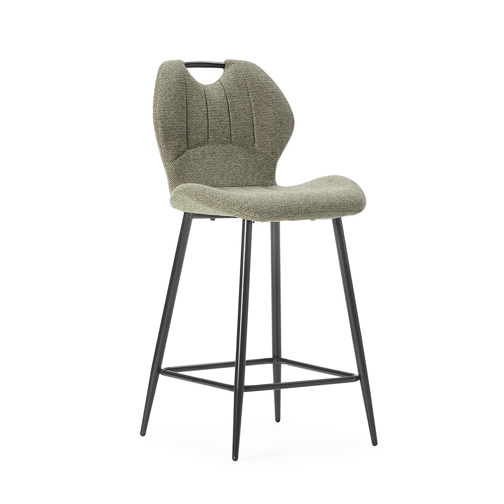 Quiet Object Scaun bar verde din textil Muli Quiet Object
