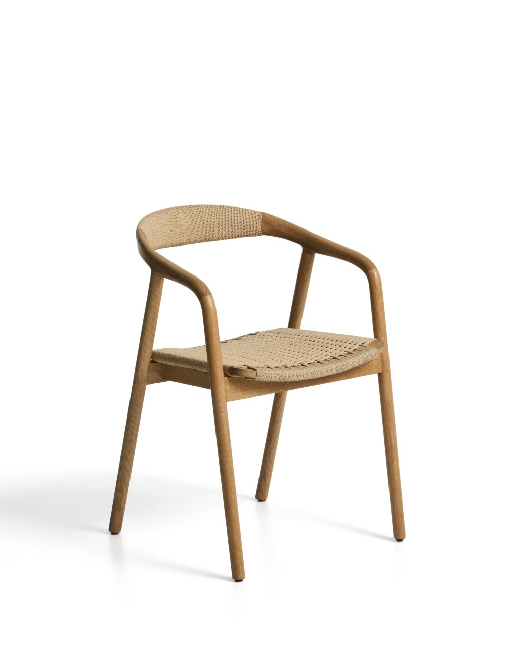 scaun ergonomice Scaun dining crem/maro deschis din lemn Derile Kave Home