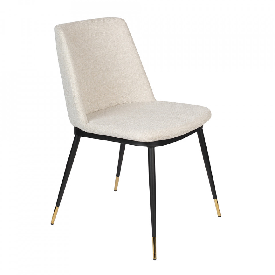 Quiet Object Scaun dining crem/negru din textil Lionel Quiet Object