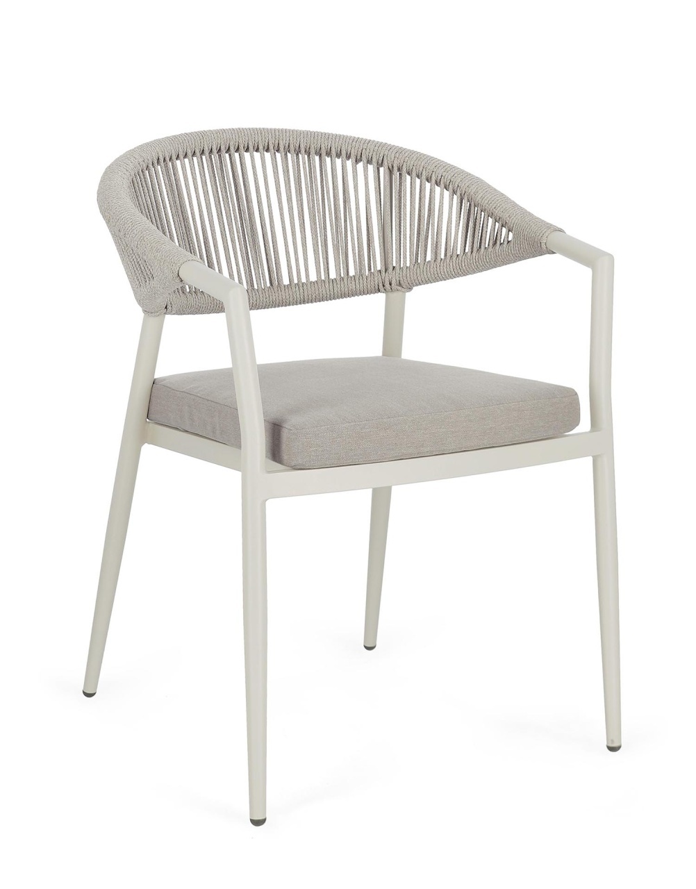 Outdoor Furniture Scaun dining exterior gri din metal Millor Bizzotto