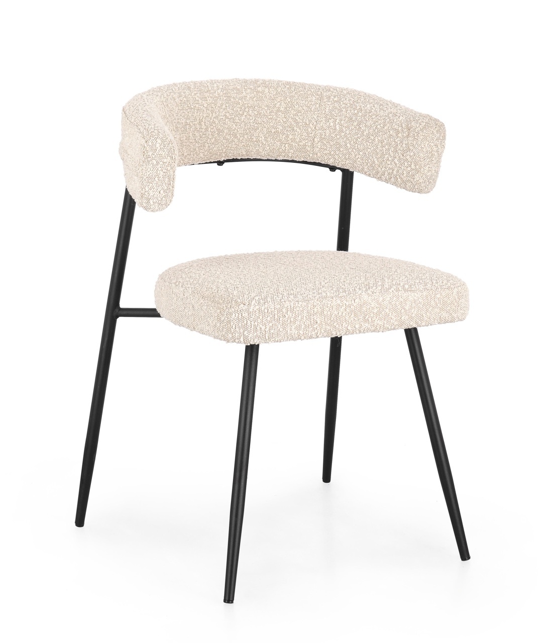 Chairs Scaun dining ivoriu din textil Amaia Bizzotto