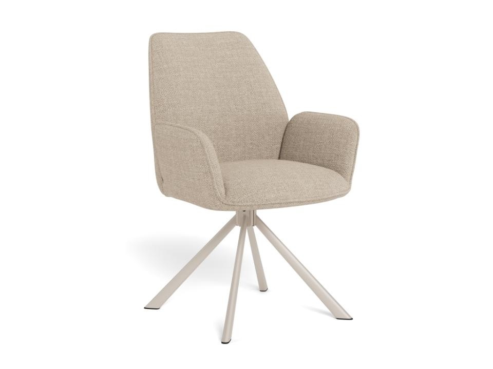 Chairs Scaun dining rotativ bej din textil Glenda Actona Company