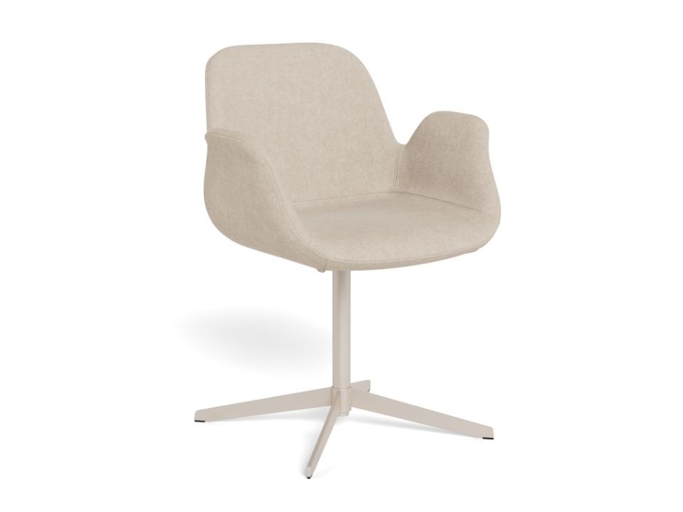 Chairs Scaun dining rotativ bej nisipiu din textil Beth Actona Company