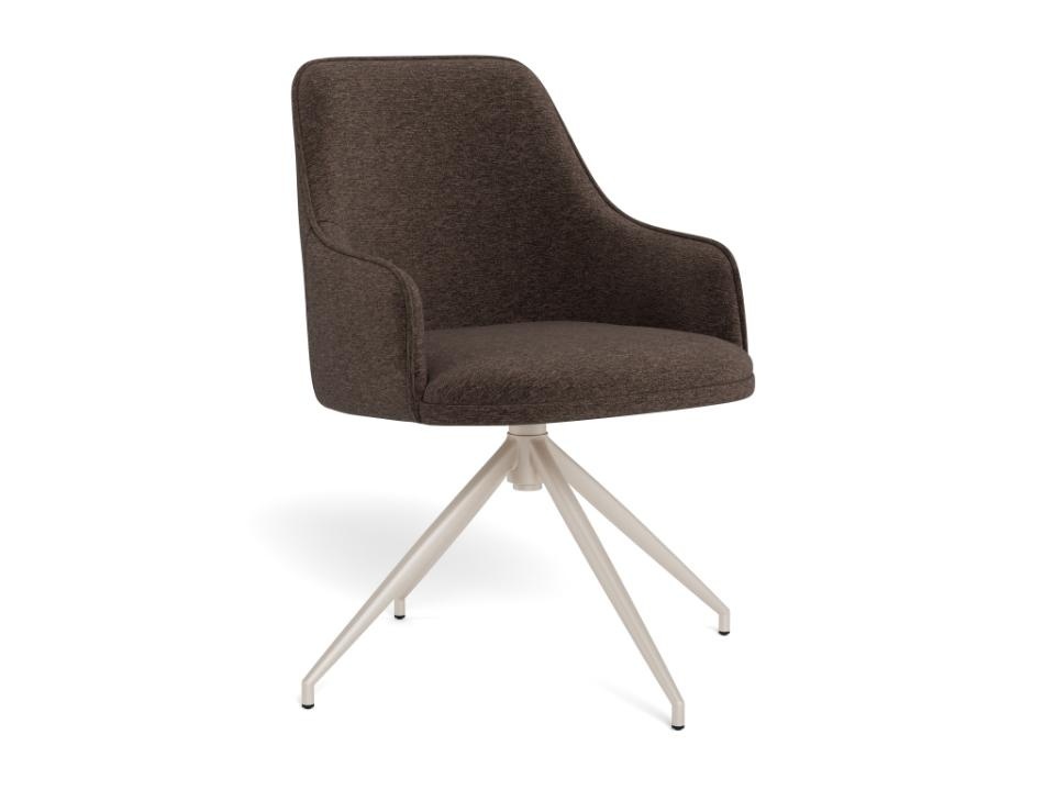 Chairs Scaun dining rotativ maro din textil Adia Chenille Actona Company
