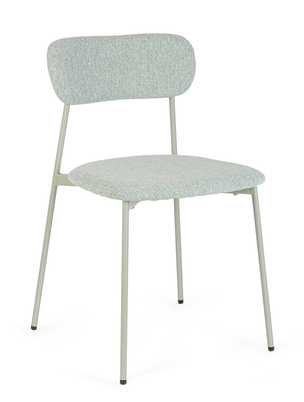 Chairs Scaun dining verde din textil Inka Bizzotto