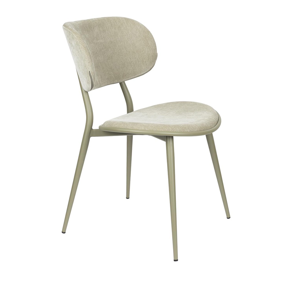 Quiet Object Scaun dining verde din textil Lieve Quiet Object