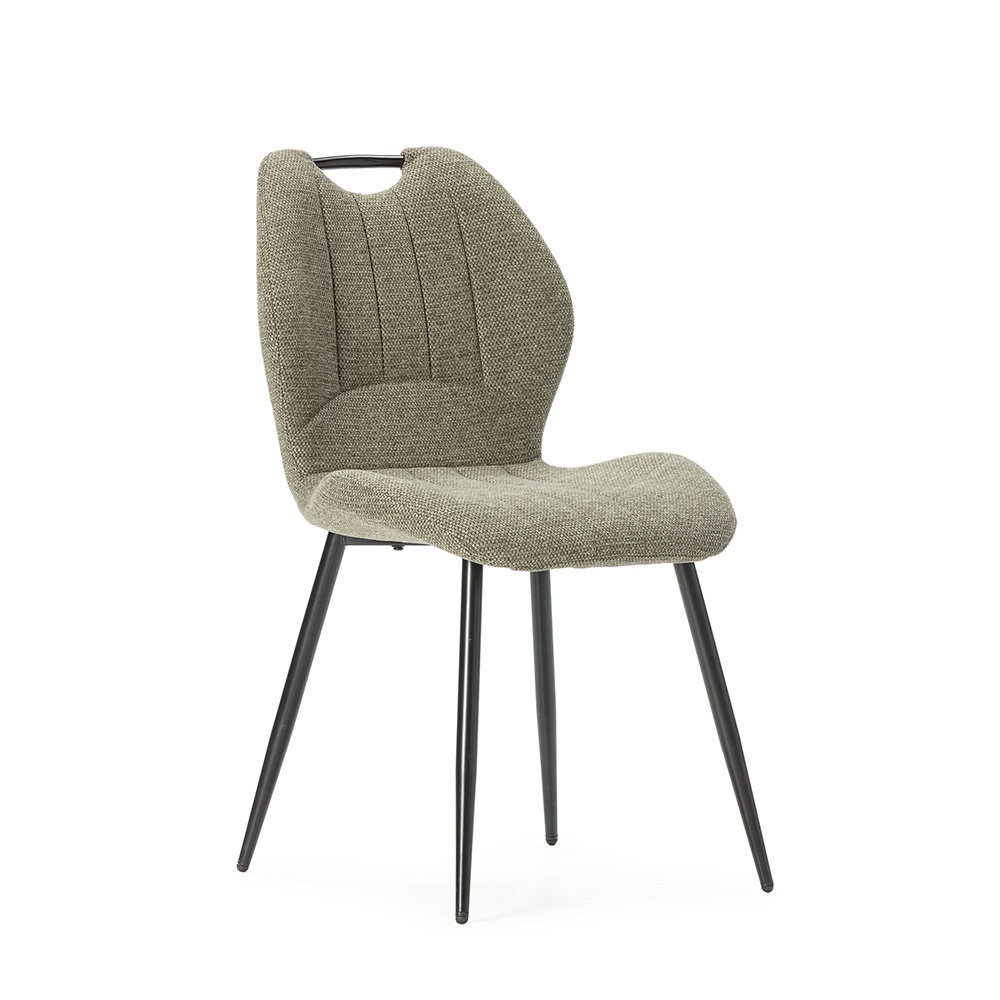Quiet Object Scaun dining verde din textil Muli Quiet Object