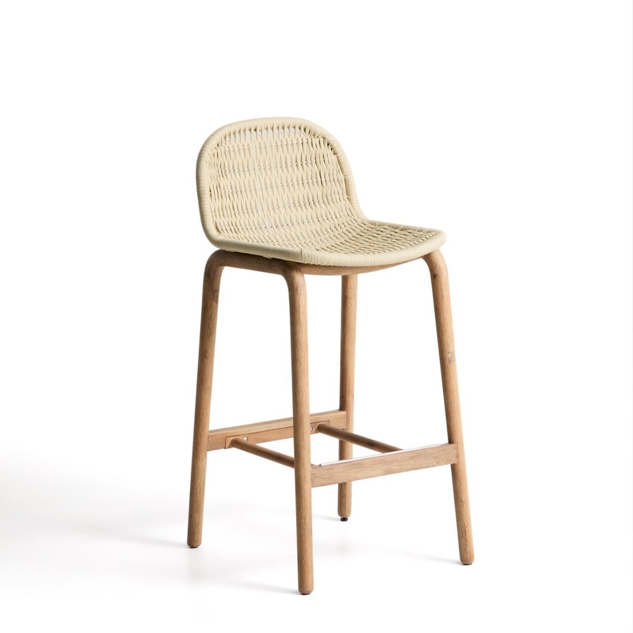 scaun ergonomice Scaun exterior bar maro din lemn Alipa Kave Home