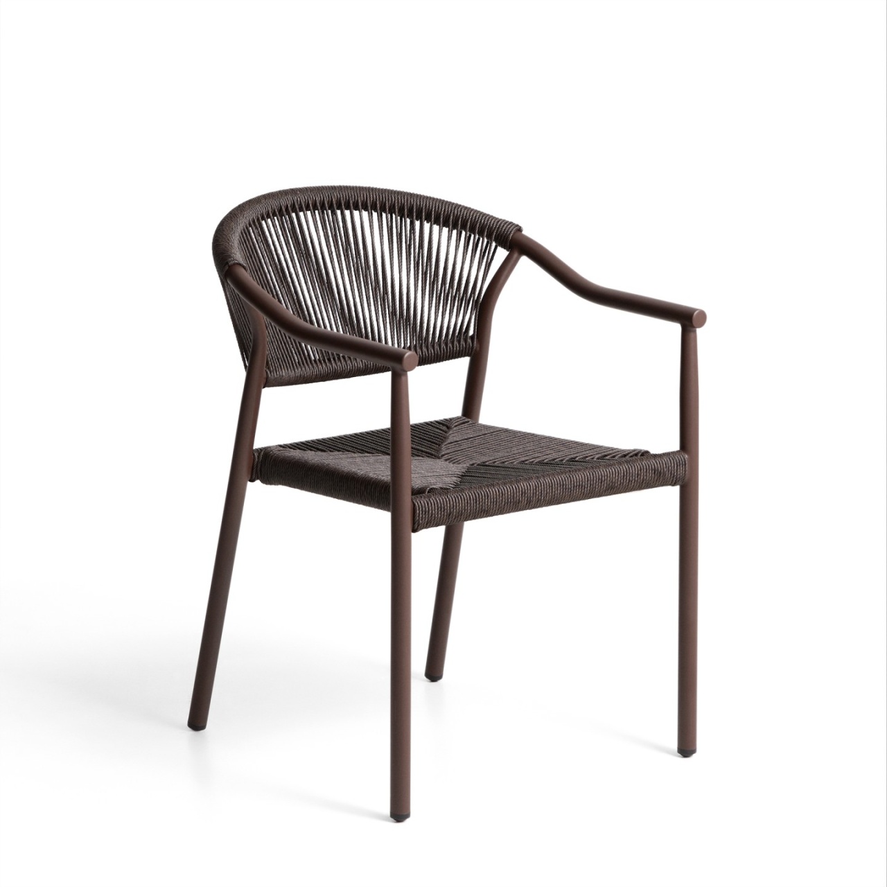 scaun ergonomice Scaun exterior dining maro din metal Livadia Kave Home