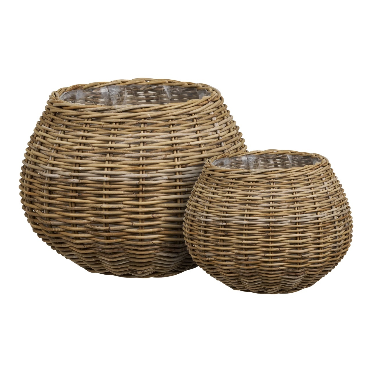 Baskets Set 2 cosuri maro din ratan Melaka House Nordic
