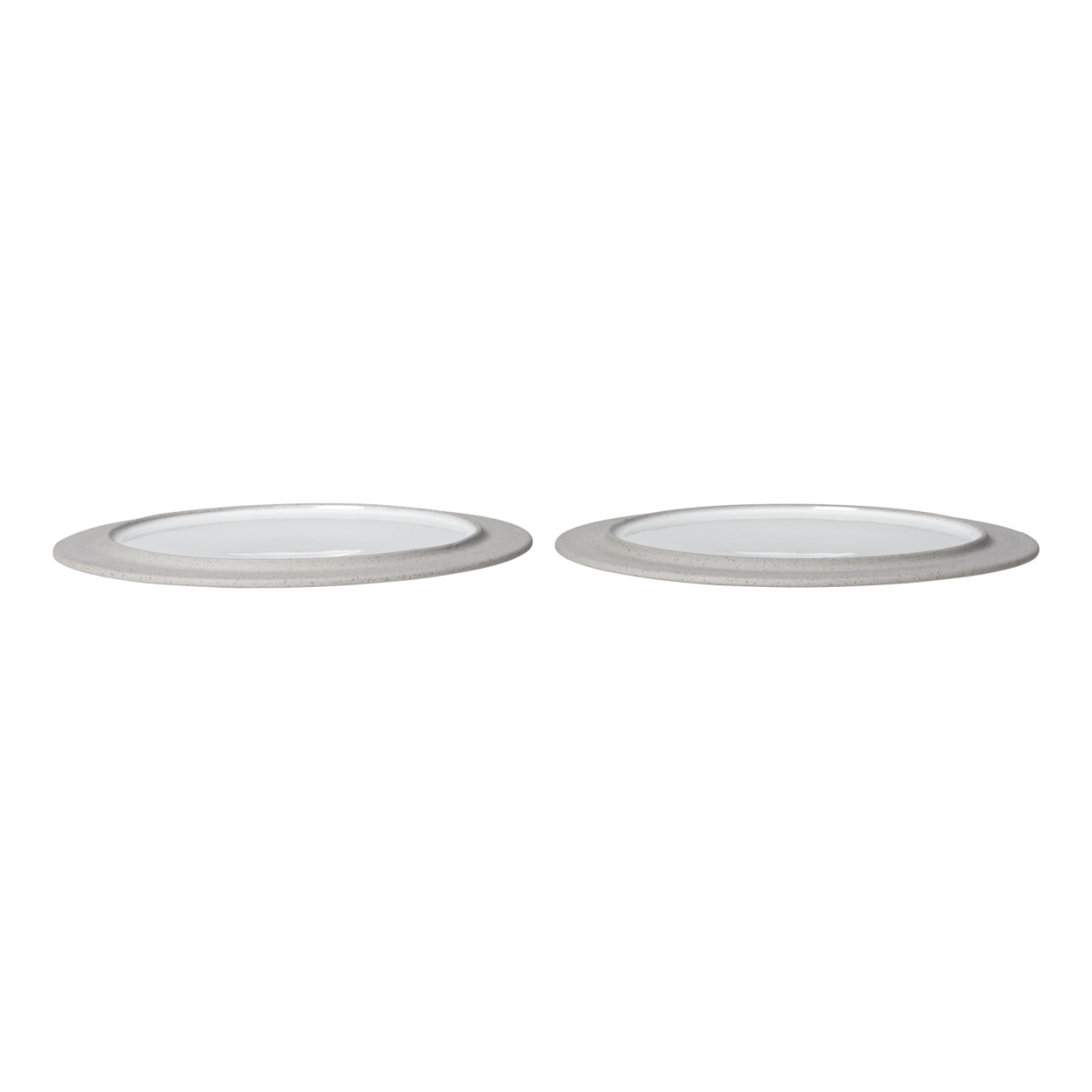 Plates Set 2 farfurii intinse gri/albe din ceramica 25 cm Sonae Ferm Living