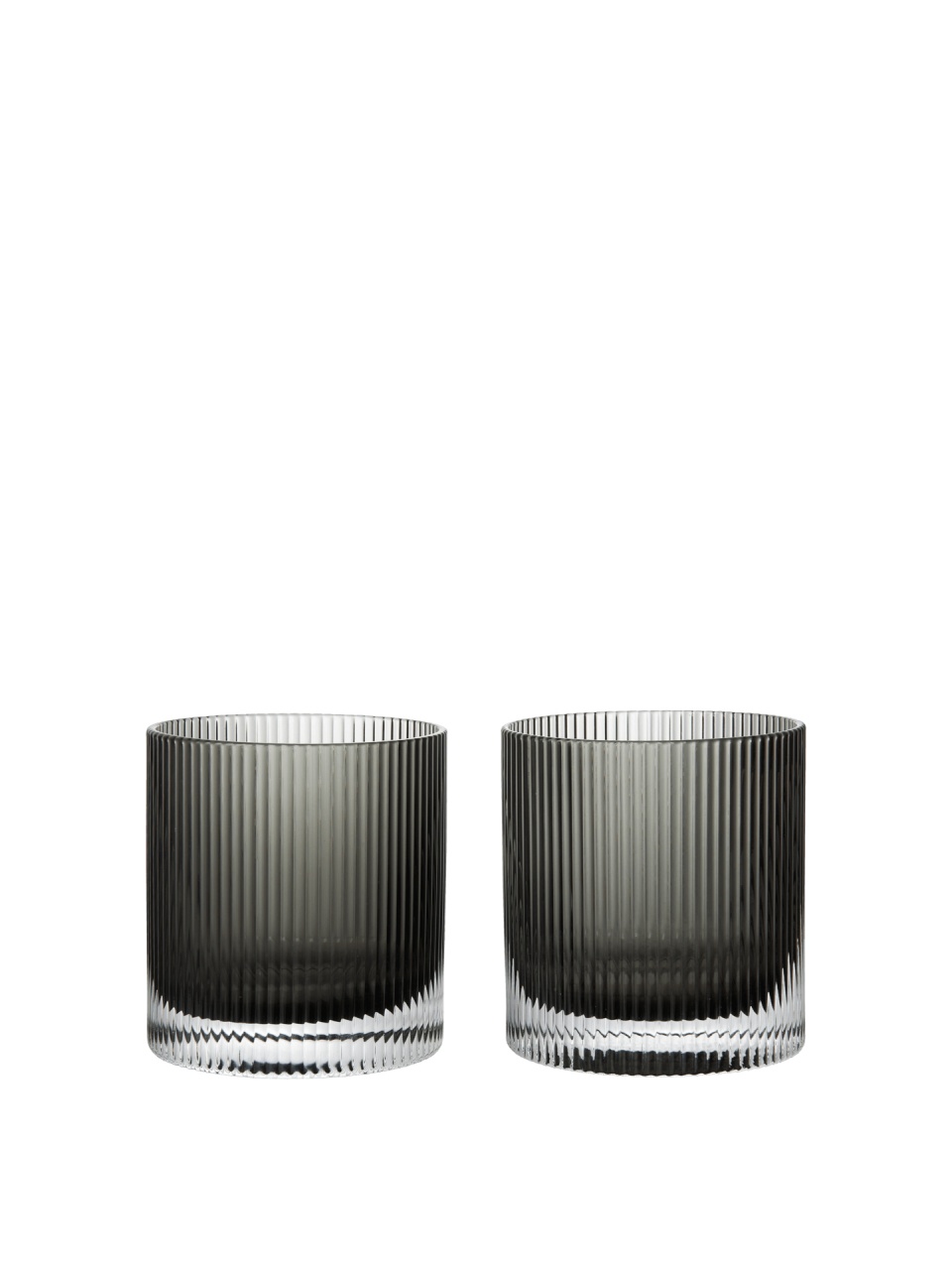 set pahare apa Set 2 pahare gri din sticla 250 ml Ripple Frosted Ferm Living