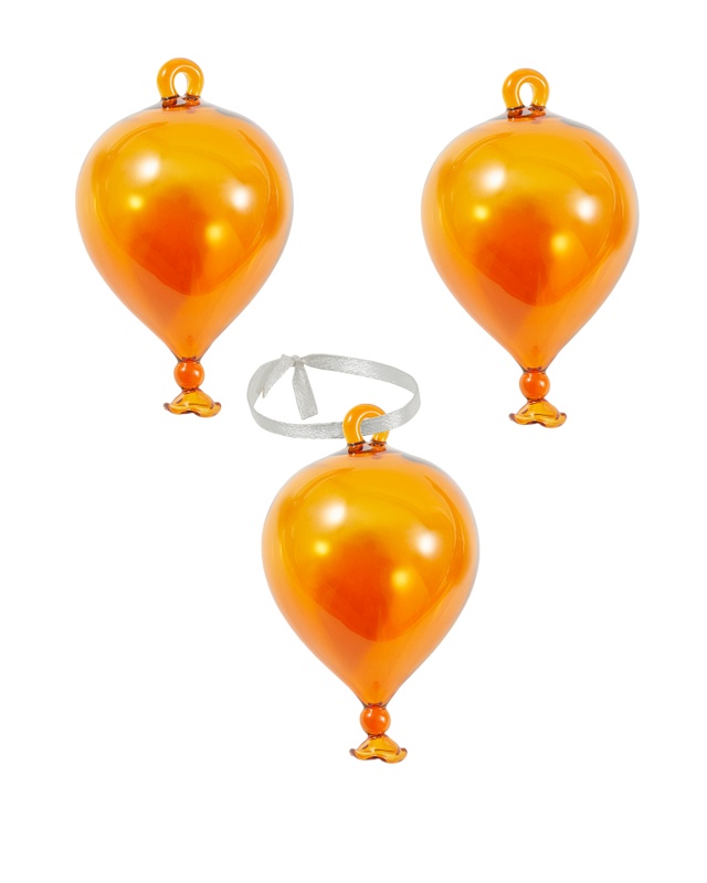 Seasonal & Holiday Decorations Set 3 decoratiuni suspendabile maro inchis din sticla Balloon Pols Potten