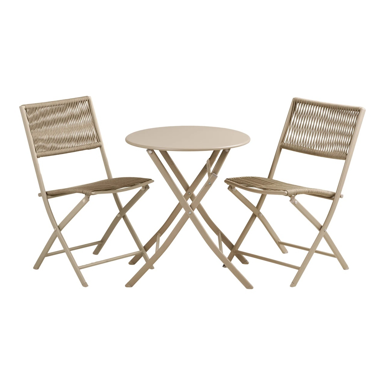 Outdoor Furniture Set masa si 2 scaune exterior grej din metal Arcas House Nordic