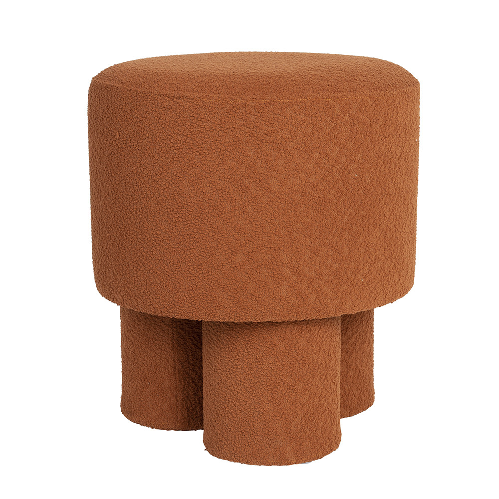 Quiet Object Taburet rotund rosu/maro din textil 40 cm Marcos Quiet Object