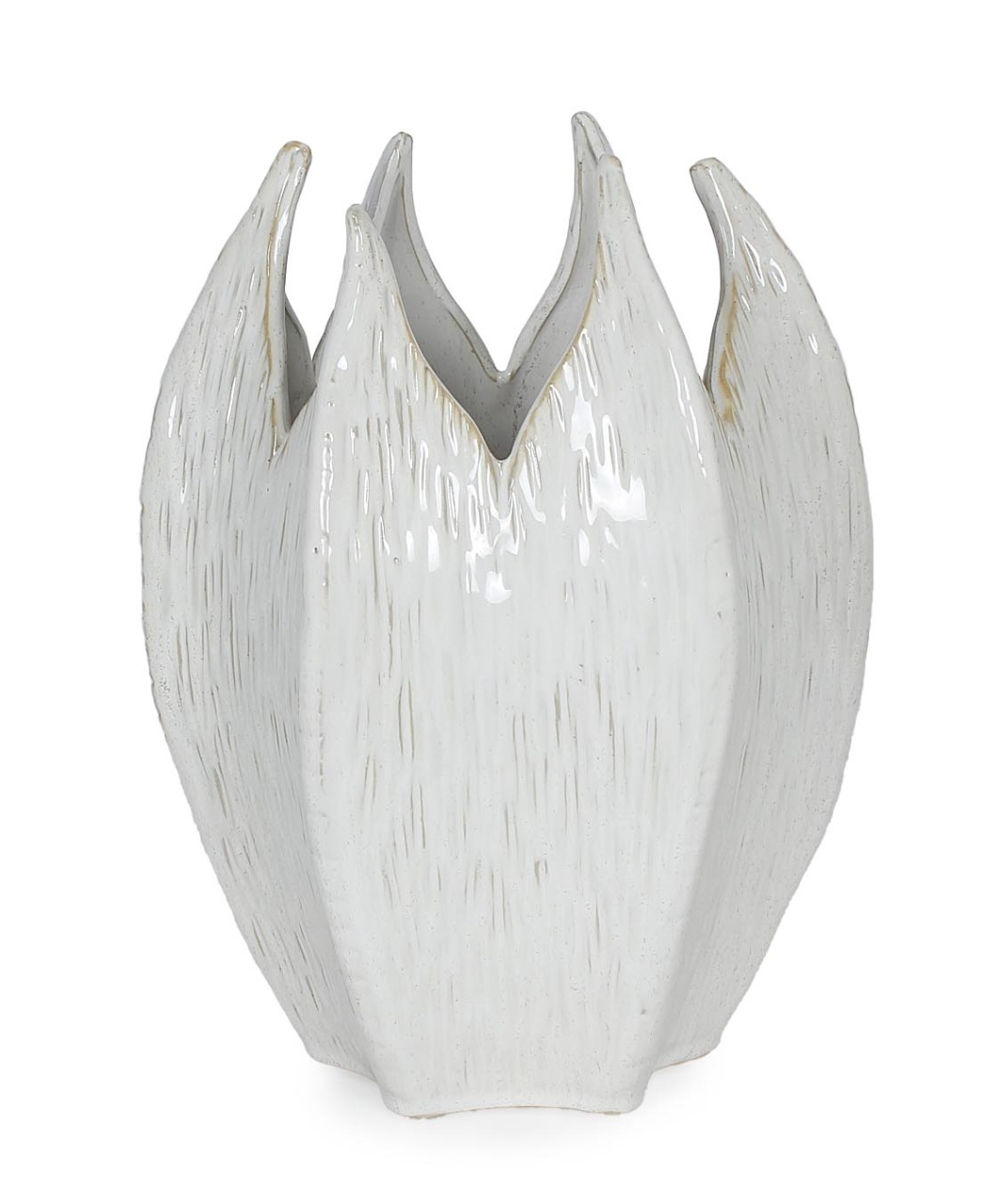Vases Vaza alba din ceramica 34 cm Olyssia Bizzotto