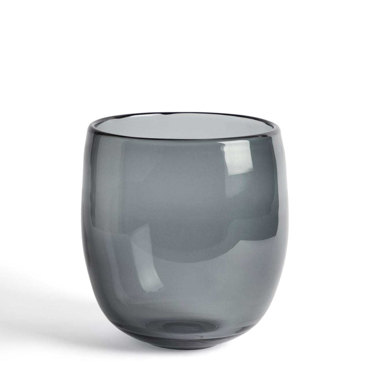 Vases Vaza gri din sticla 25 cm Sirau Kave Home