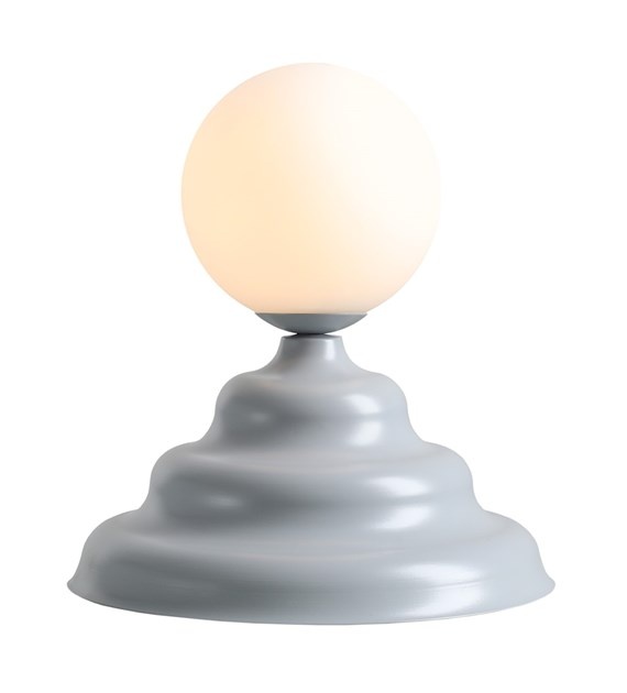 Quiet Object Veioza gri/alba din metal 24 cm Fala Quiet Object