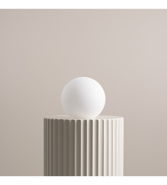 abajur lampa Abajur alb din sticla Globe 20 Aldex