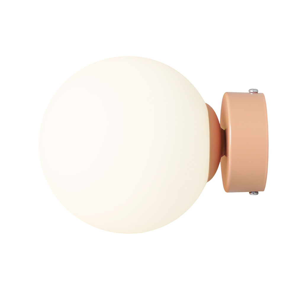 Quiet Object Aplica rosu corai/alba din sticla Ball S Quiet Object