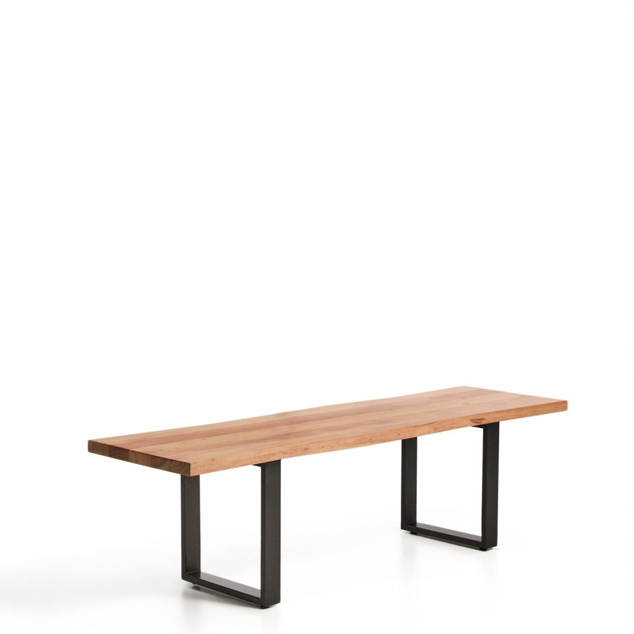 Chairs Bancheta maro/neagra din lemn 160 cm Uxue Kave Home