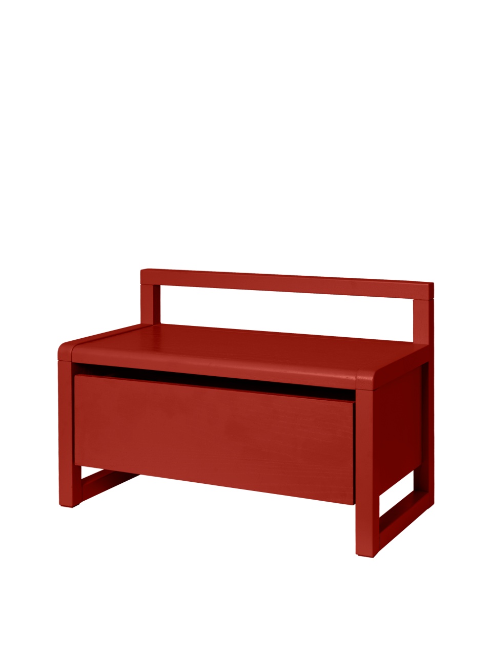 Chairs Bancheta pentru copii rosie din lemn 60 cm Little Architect Ferm Living