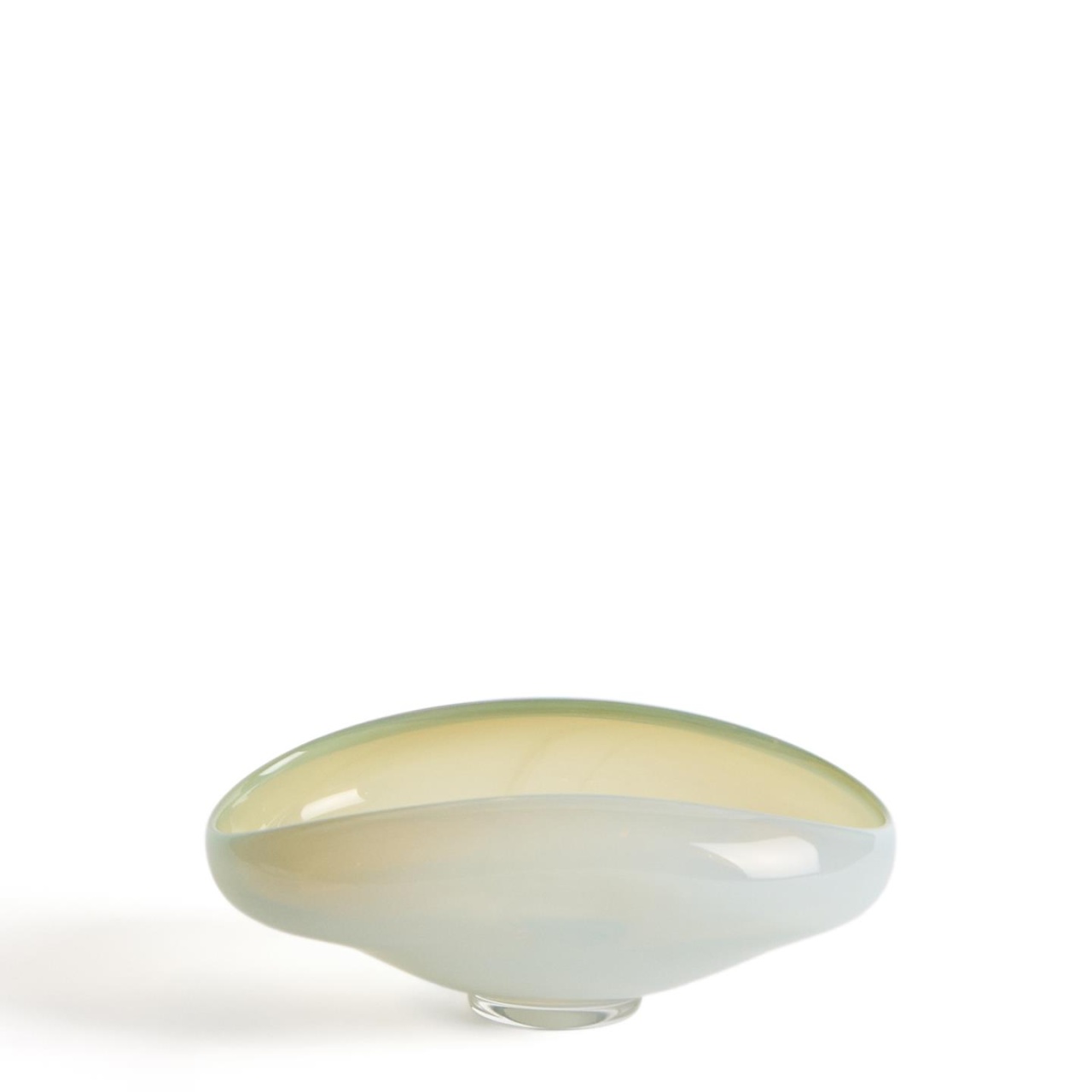 bol popcorn Bol decorativ alb din sticla 16x22 cm Nodila Kave Home