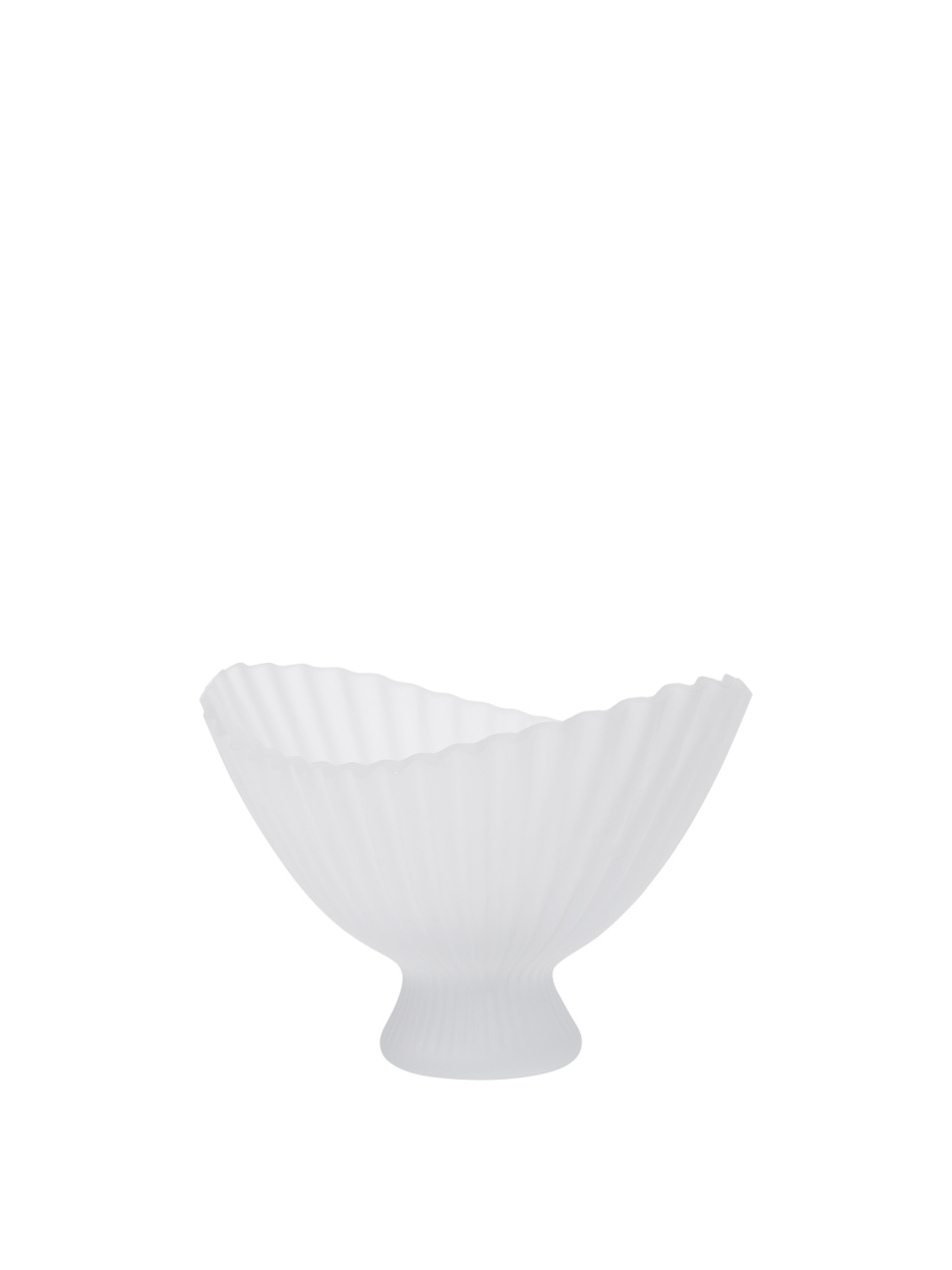 Decorative Bowls Bol decorativ alb din sticla 23x29 cm Fountain Ferm Living