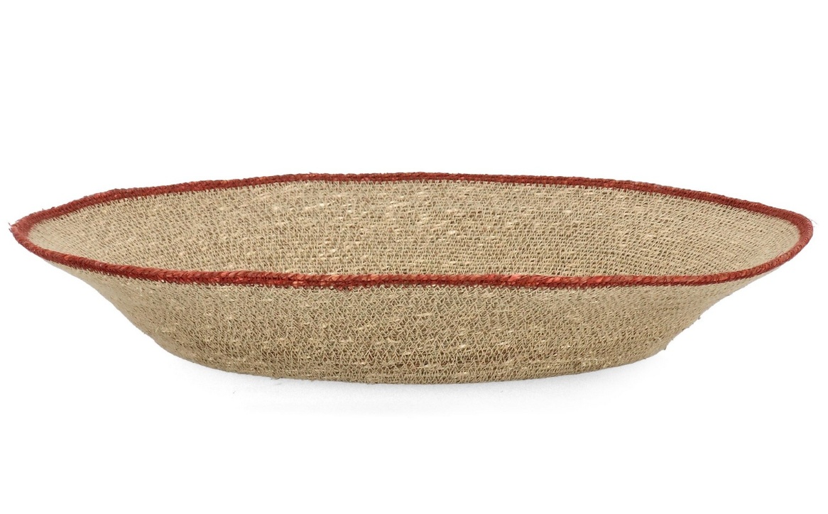 Decorative Bowls Bol decorativ maro ruginiu din fibre naturale 51 cm Lanh Bizzotto