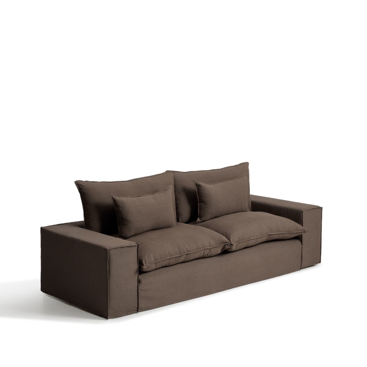 Sofas Canapea grej din textil pentru 3 persoane Anarela Kave Home