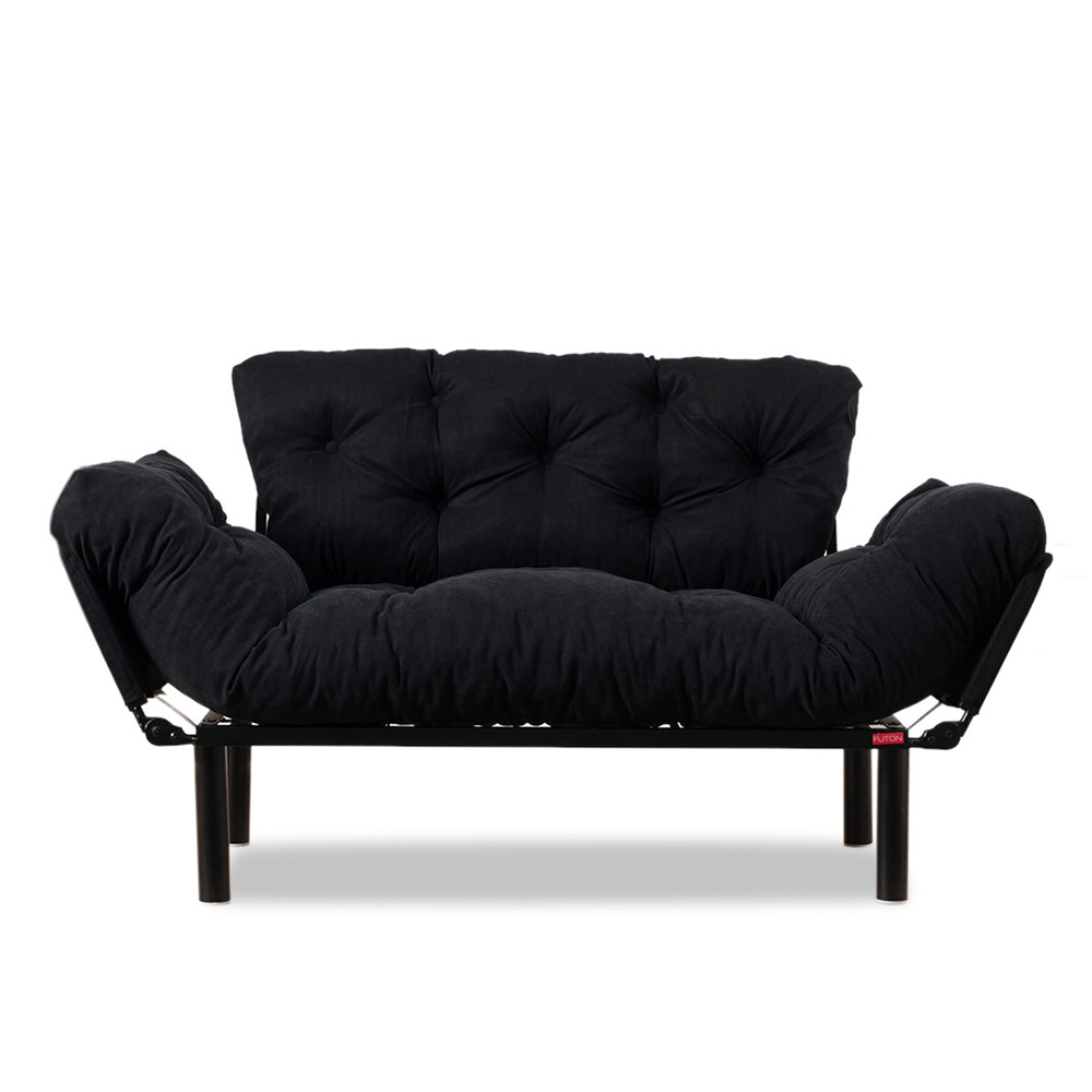Sofas Canapea negru din textil pentru 2 persoane Nitta The Home Collection