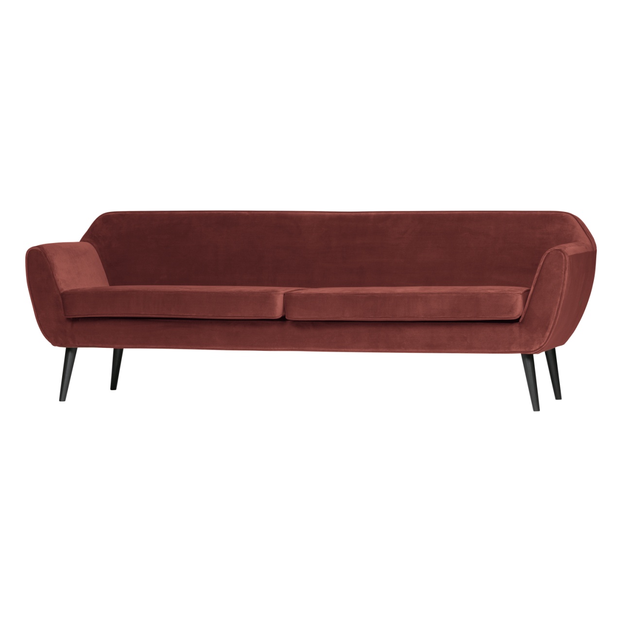 Sofas Canapea rosu burgund din catifea 230 cm Rocco Woood