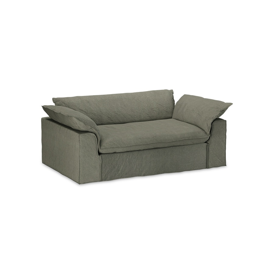 Canapea verde army din textil 204 cm Nomad HKliving