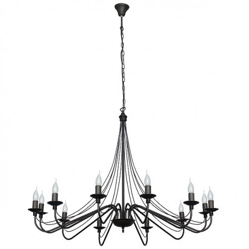 Quiet Object Candelabru negru din metal cu 12 becuri Roza Quiet Object