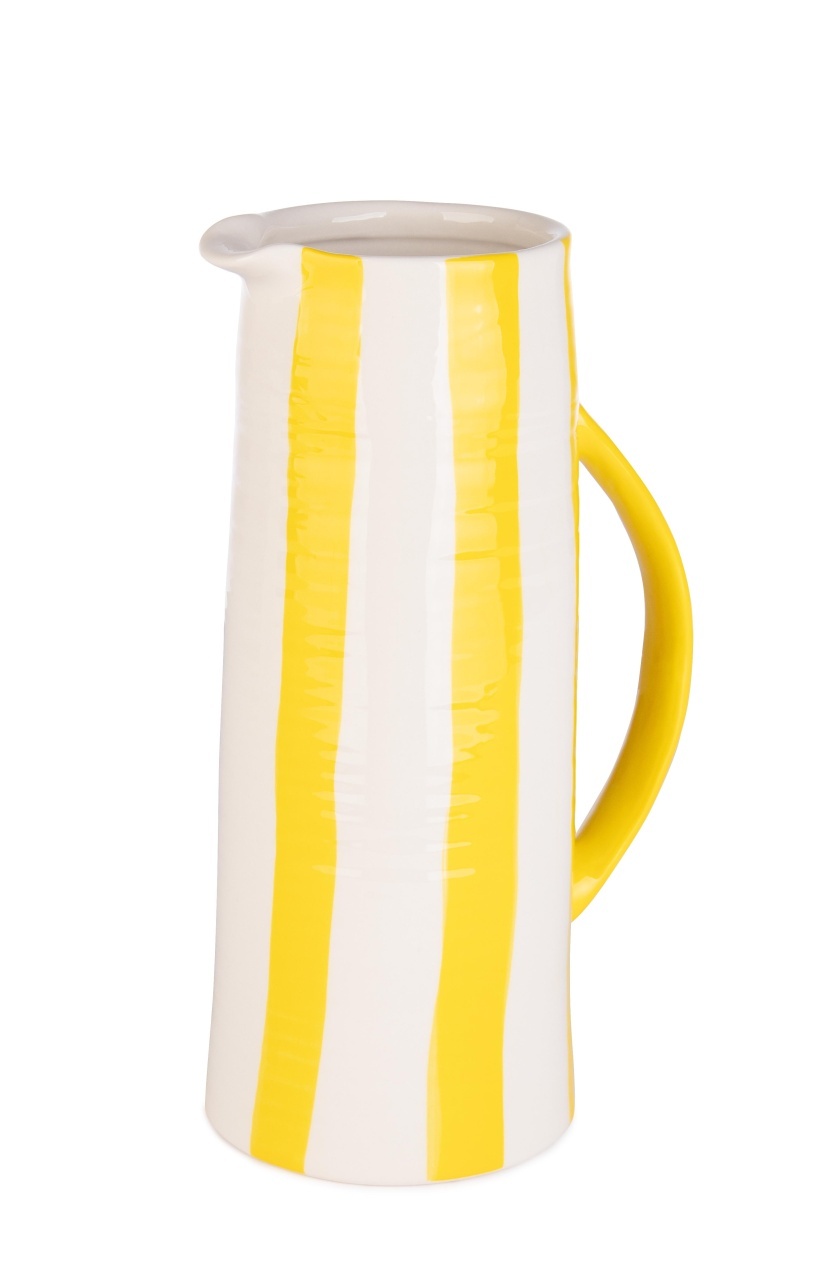 Vases Carafa alba/galbena din ceramica 16x28 cm Joly Bizzotto