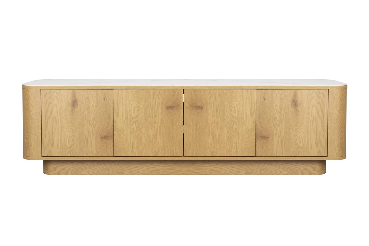 Furniture Comoda TV maro din lemn 180 cm Almira Oak The Home Collection