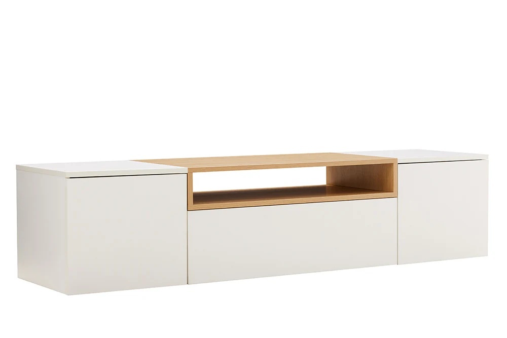 sertar Comoda TV pentru perete alba 160 cm Loft The Home Collection