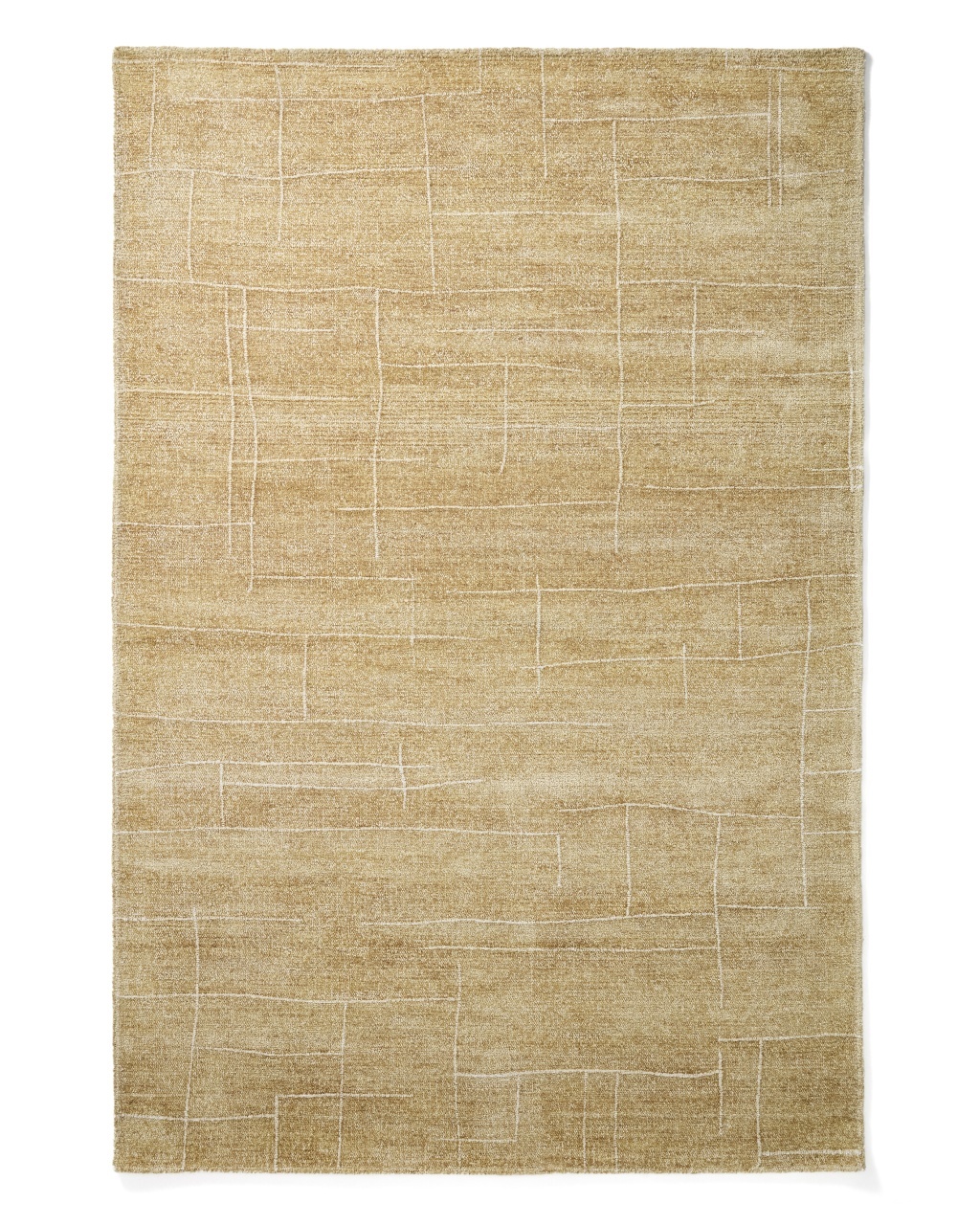 scaun mustar Covor galben mustar din fibre 200x300 cm Eloda Kave Home