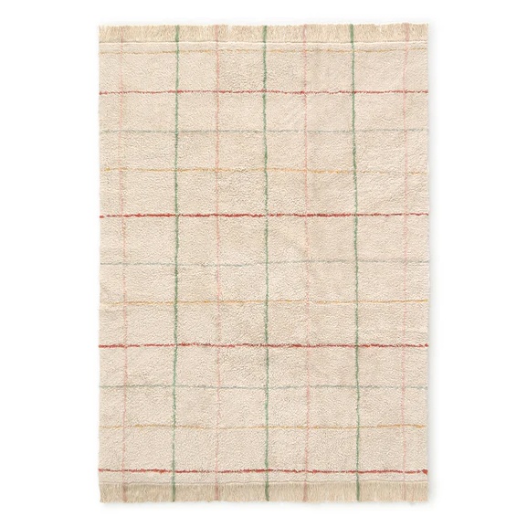 pantofar vintage Covor pentru copii multicolor din bumbac 90x130 cm Lines Lorena Canals