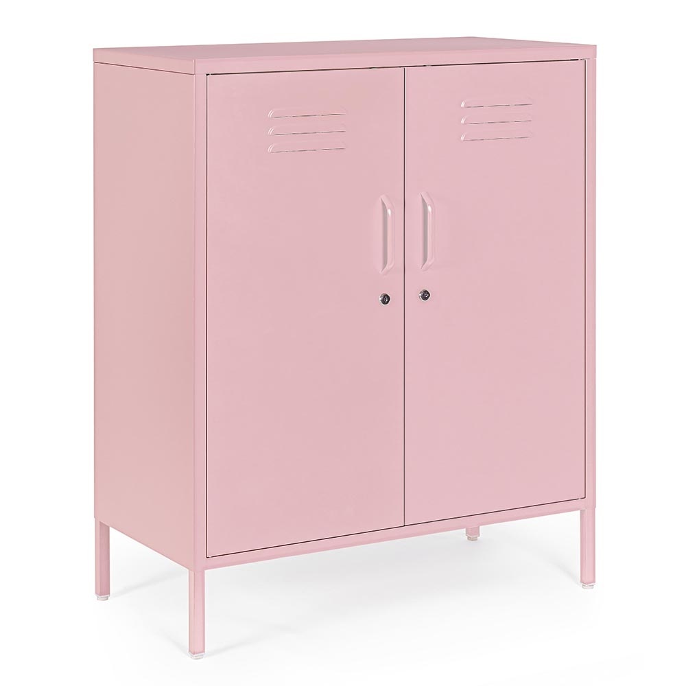 dulap pentru pantofi Dulap roz din metal 102 cm Cambridge Bizzotto