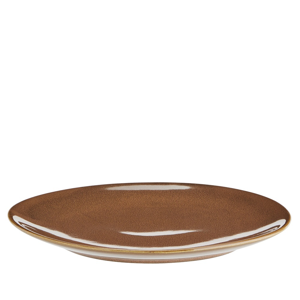 Plates Farfurie intinsa maro din ceramica 21 cm Mirra Madam Stoltz