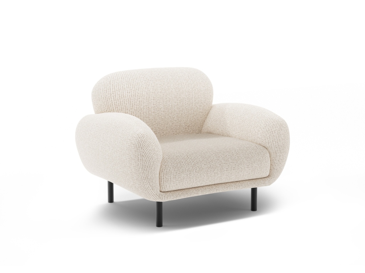 fotoliu Fotoliu bej deschis din textil Poppy Micadoni