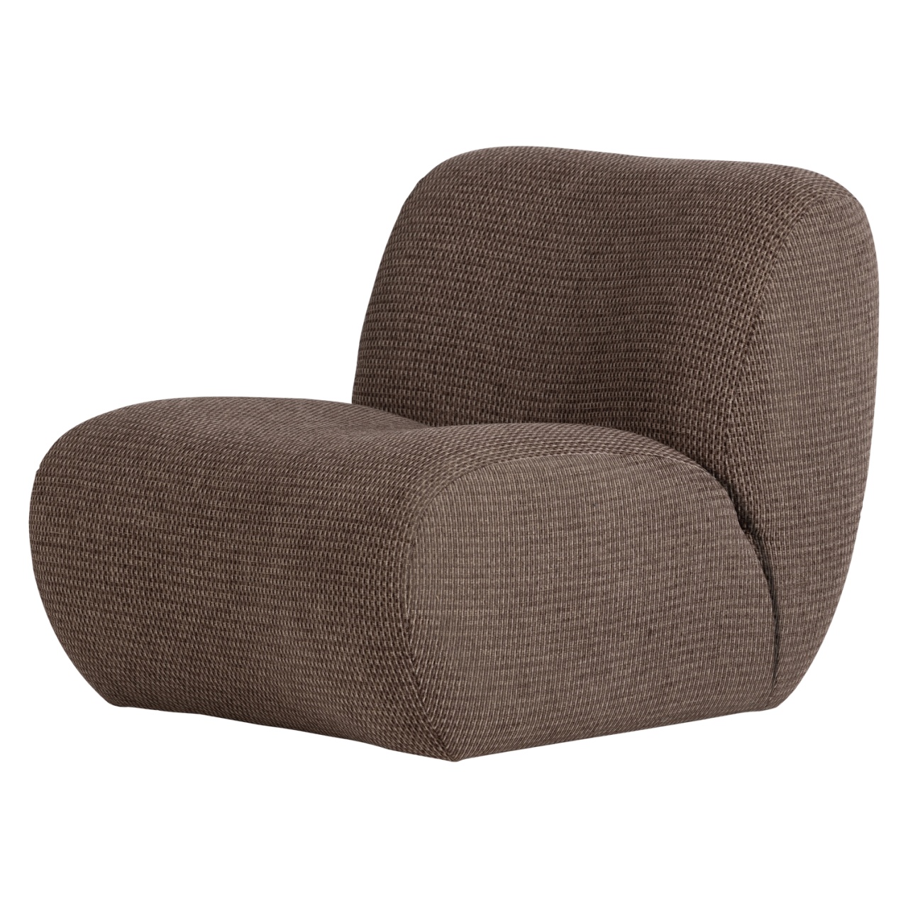 Chairs Fotoliu maro din textil Nomu Chenille Woood